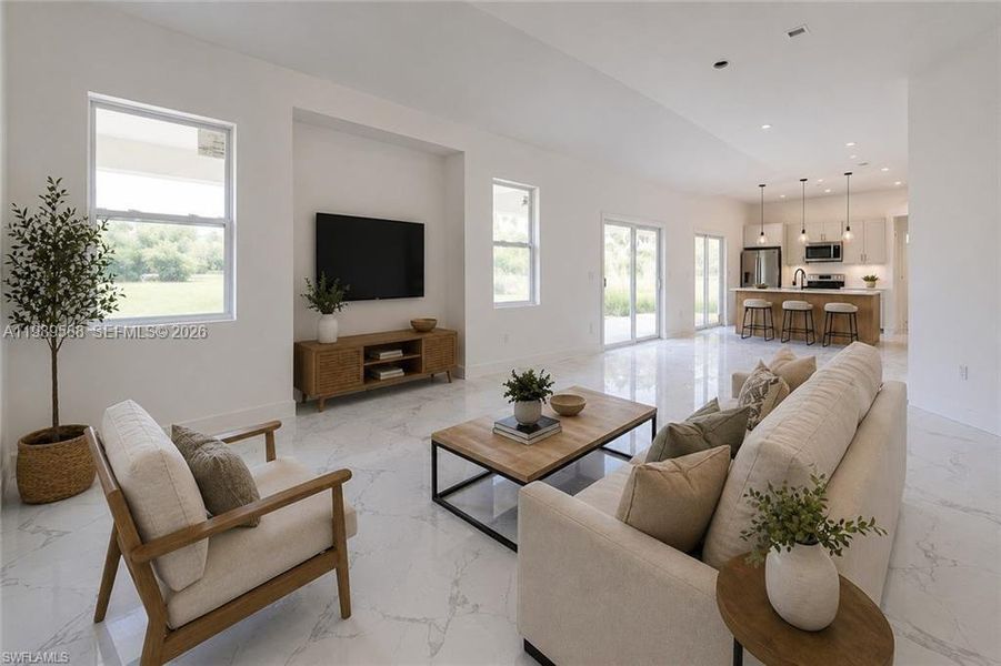 Furnished interior view inside a new home in , Lehigh Acres (Image 6).