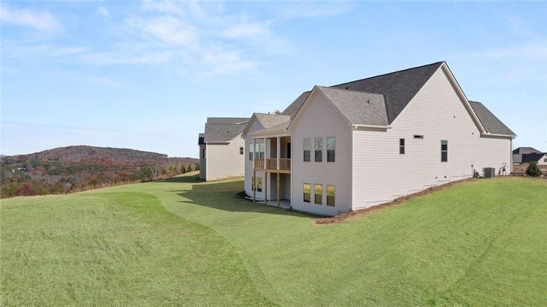 Exterior details and patio area of a home in Horizon at Laurel Canyon, Canton (Image 36).