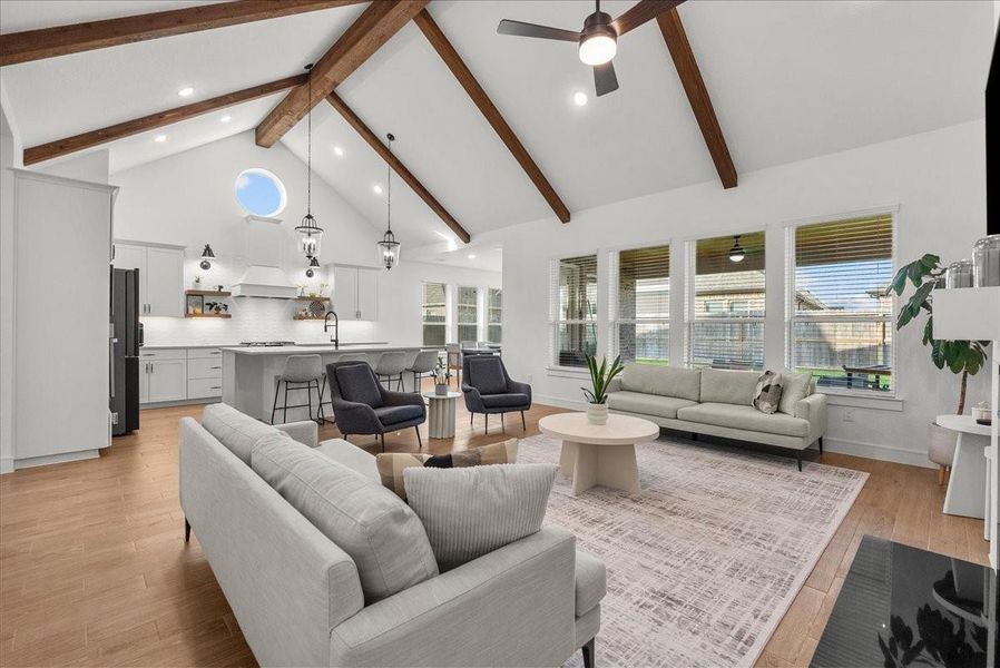 Furnished interior view inside a new home in Westland Ranch - 70' Homesites, League City (Image 6).