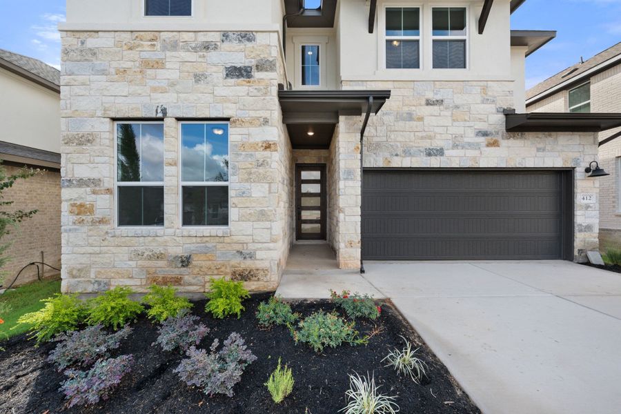 Exterior details and patio area of a home in Wolf Ranch, Georgetown (Image 3).