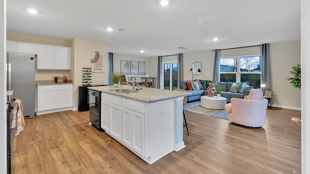 Furnished interior view inside a new home in The Hideaway at Fox Meadows, Bluff City (Image 3).