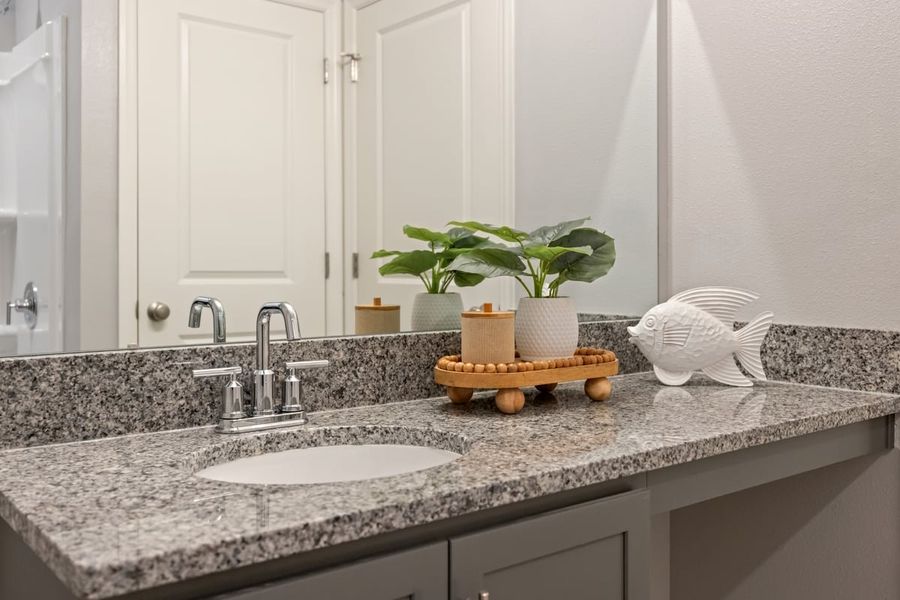 Granite countertops at bath 2
