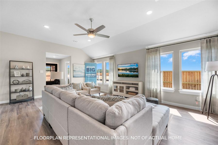 Furnished interior view inside a new home in Pinewood at Grand Texas, New Caney (Image 4).