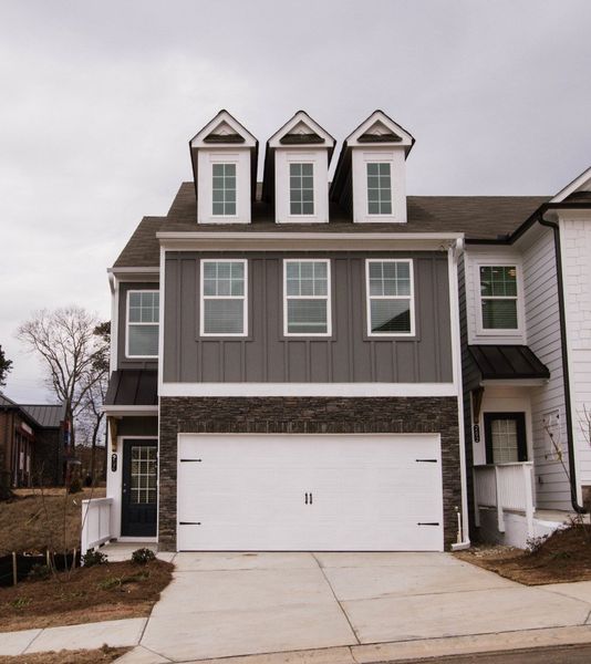 Representative exterior photo of a completed home built from the Rutherford by Piedmont Residential in Owen Preserve, Canton, GA (Image 14).