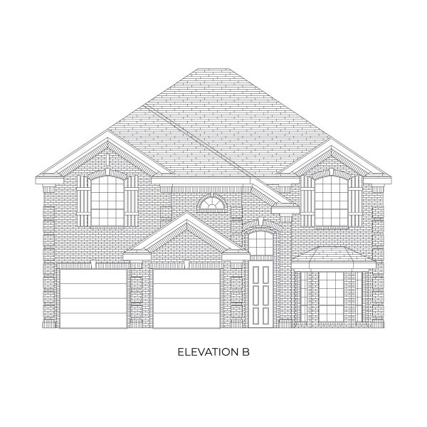 Representative rendering of the exterior for the Princeton EW F (w/Media) by First Texas Homes (Image 3).