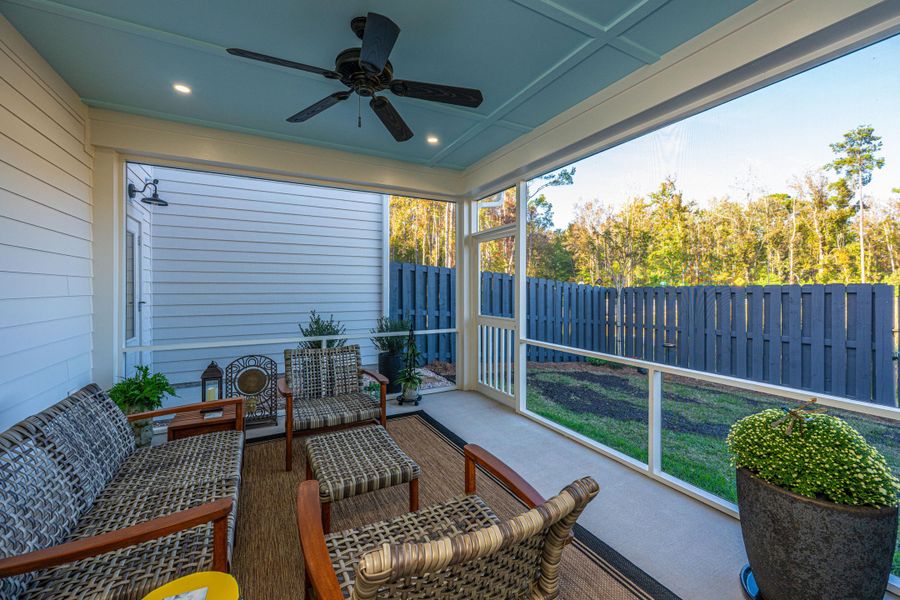 Exterior details and patio area of a home in Hayes Park, Johns Island (Image 30).
