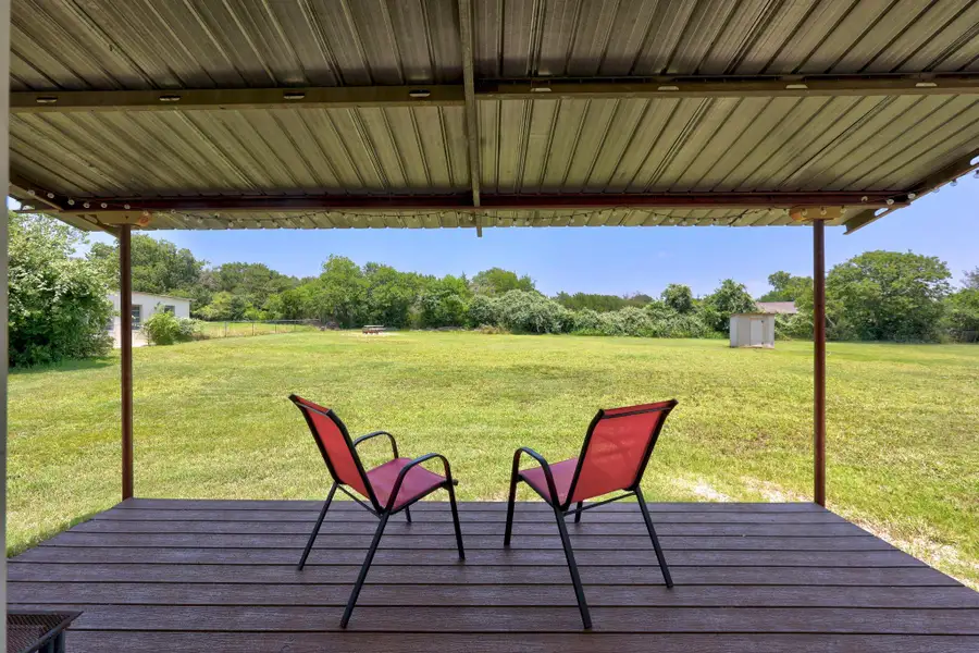 Country views from the covered back porch,