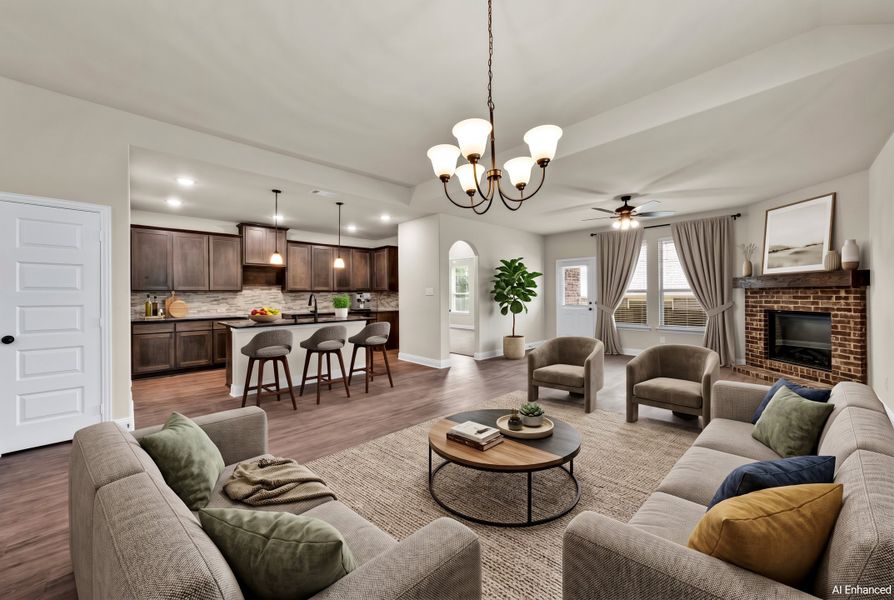 Furnished interior view inside a new home in Summerwood, Red Oak (Image 12).