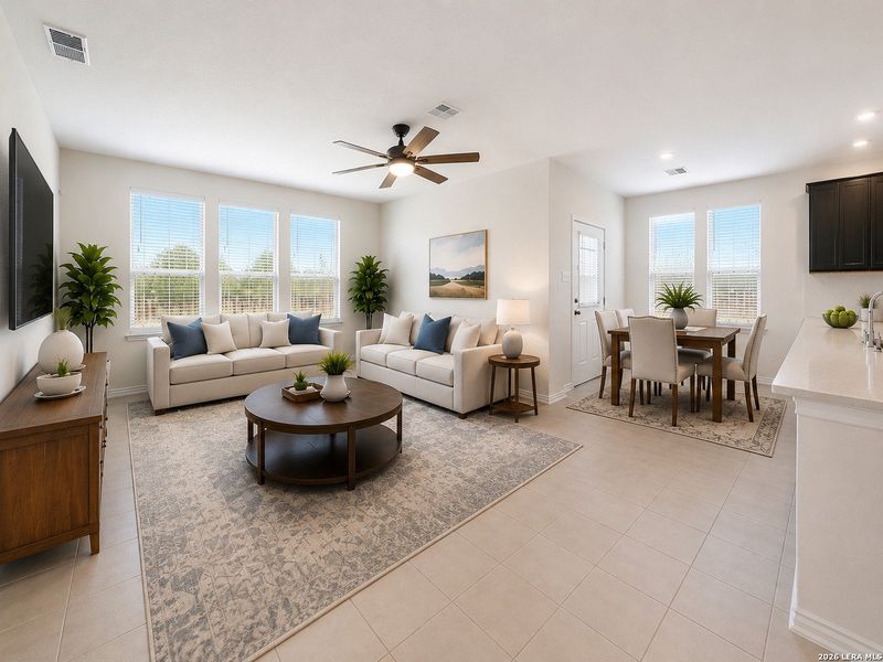 Furnished interior view inside a new home in Briarwood Oaks, San Antonio (Image 13).