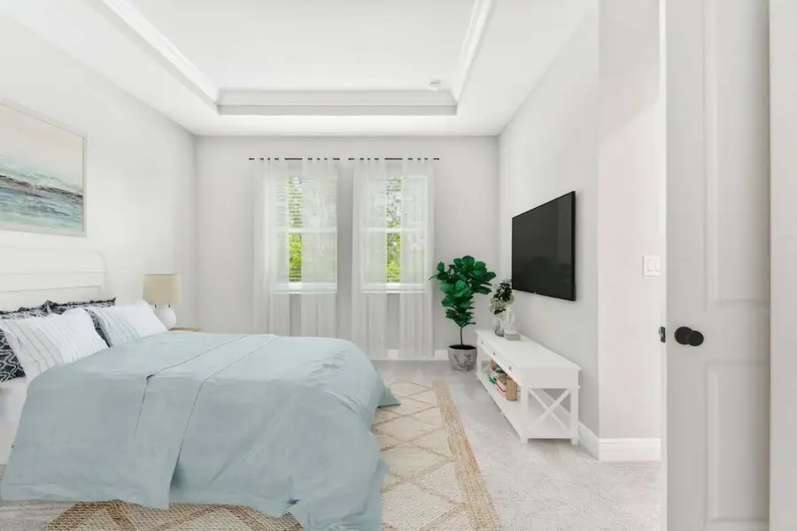 Furnished interior view inside a new home in Fairway Pointe - 55+ Villa Community, Sun City Center (Image 7).