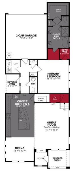 2D floor plan layout of this home in Wildflower Ranch, Justin, TX (Image 2). 2D floor plan layout of this home in Wildflower Ranch, Justin, TX (Image 2).