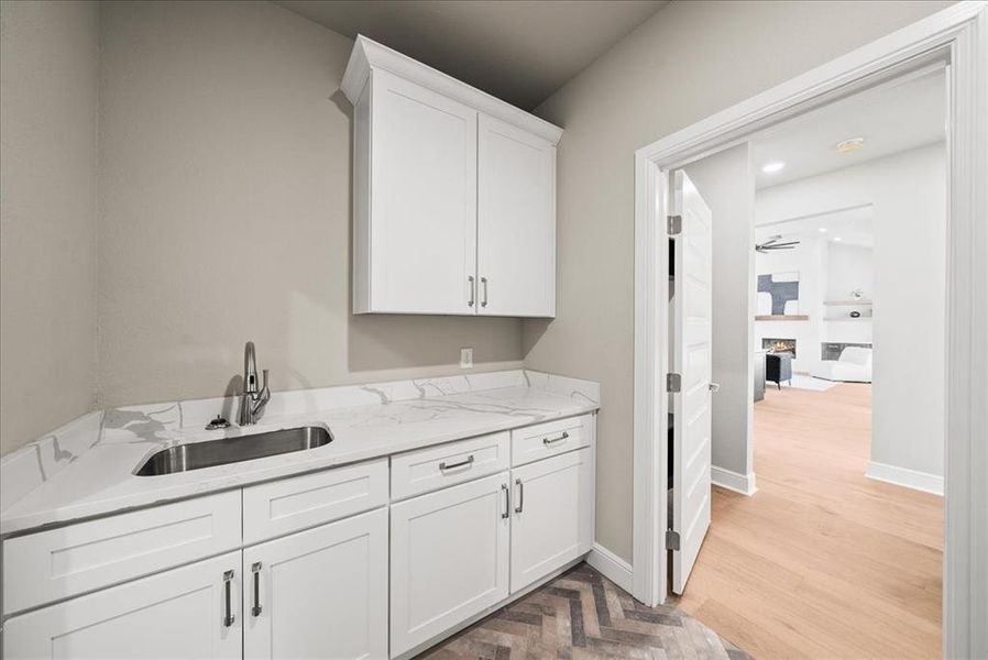 Furnished interior view inside a new home in , Godley (Image 29).