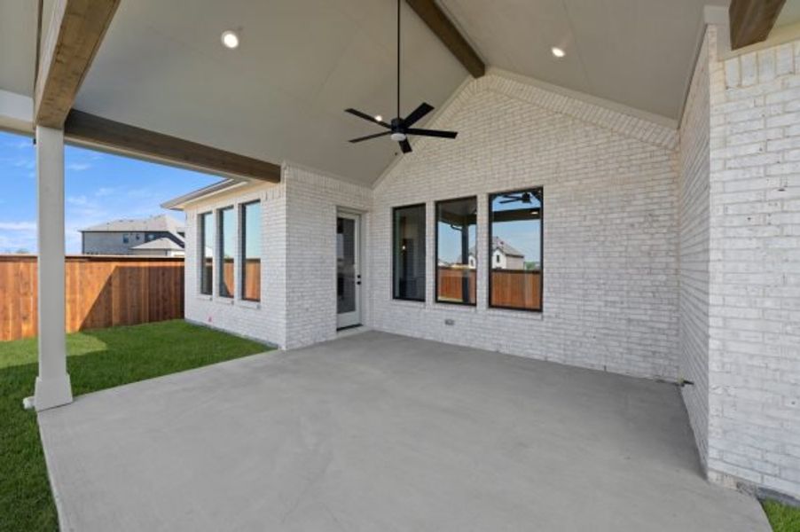 Exterior details and patio area of a home in Rio Vista at Kelly Ranch, Aledo (Image 4).