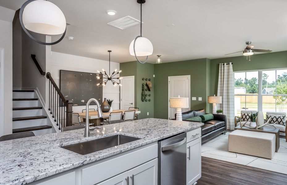 Furnished interior view inside a new home in Exchange at 401, Raleigh (Image 14).