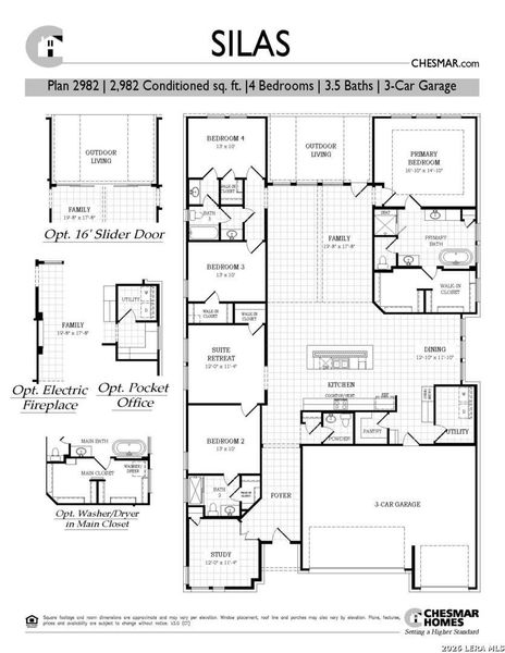 2D floor plan layout of this home in Meyer Ranch, New Braunfels, TX (Image 5).