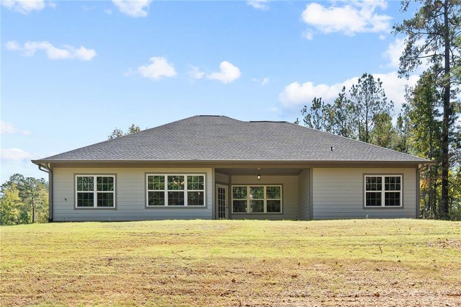 Exterior details and patio area of a home in , Gray (Image 28).