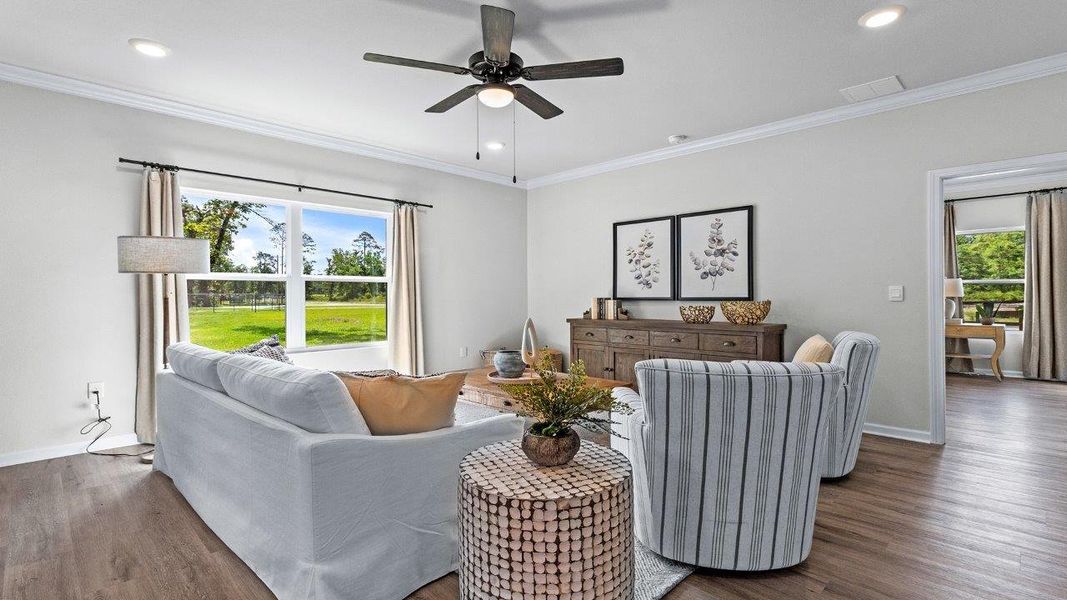 Furnished interior view inside a new home in Pine Dove Estates, Tallahassee (Image 16).