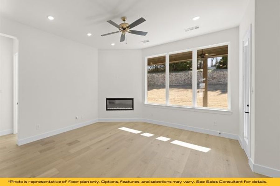 Representative unfurnished interior of a home built from the The Cayman by Stonefield Homes in The Highlands, Rockwall (Image 84).