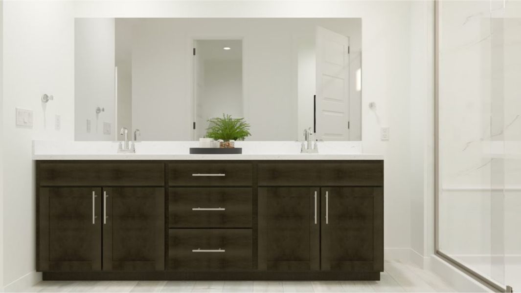 Owner's en suite bathroom sinks