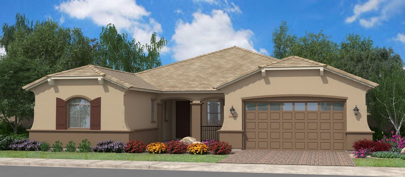 Representative exterior photo of a completed home built from the Shell Beach by Fulton Homes in Sonoma Coast, San Tan Valley, AZ (Image 4).