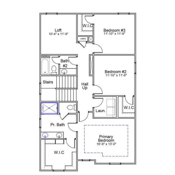2D floor plan layout of this home in Six Oaks, Summerville, SC (Image 3).