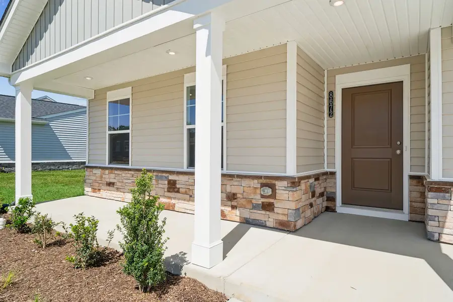 Front Porch with Stone Accent