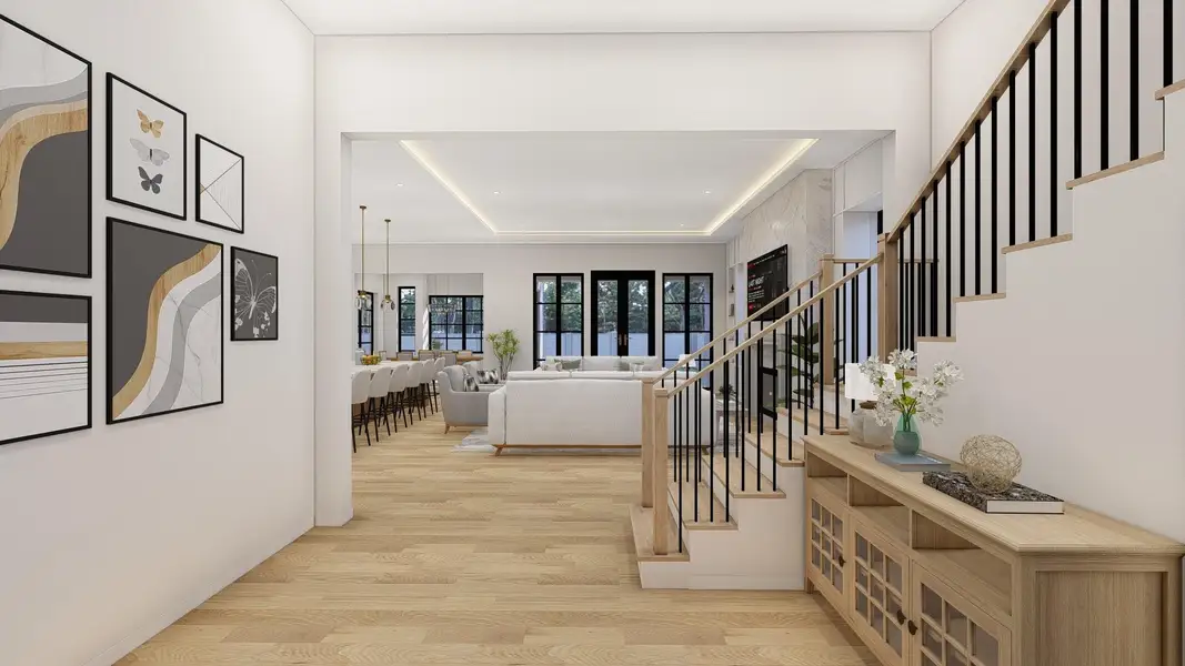 Oversized inviting entry with wall of windows. Oversized inviting entry with wall of windows.