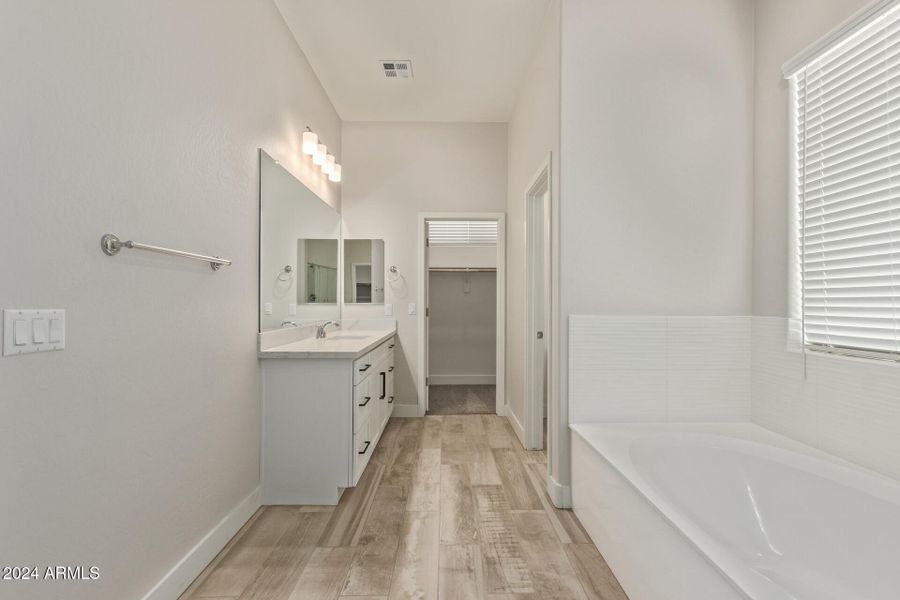 "His" Vanity & Soaking Tub