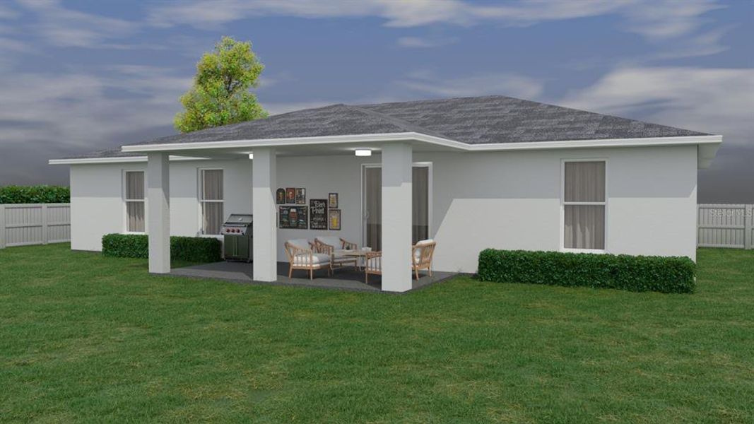 Exterior details and patio area of a home in , Palm Bay (Image 4). Exterior details and patio area of a home in , Palm Bay (Image 4).