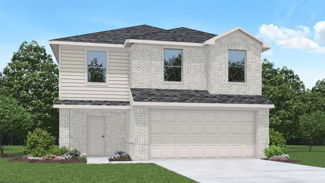 Front exterior of a new home in Sunterra, Katy, TX, highlighting curb appeal (Image 1). Front exterior of a new home in Sunterra, Katy, TX, highlighting curb appeal (Image 1).