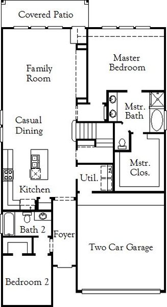 2D floor plan layout for the Alvin by Coventry Homes in The Highlands 45', Porter, TX (Image 3). 2D floor plan layout for the Alvin by Coventry Homes in The Highlands 45', Porter, TX (Image 3).