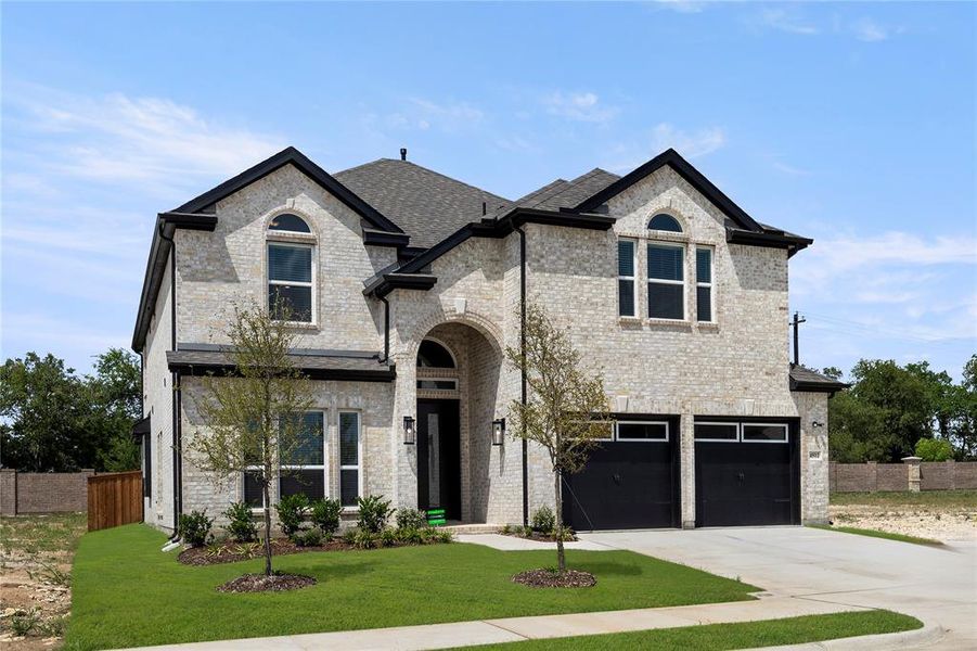 Front exterior of a new home in Brookfield, Melissa, TX, highlighting curb appeal (Image 2). Front exterior of a new home in Brookfield, Melissa, TX, highlighting curb appeal (Image 2).