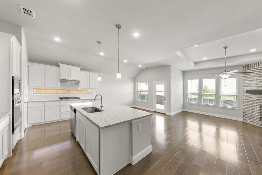 Furnished interior view inside a new home in Keeneland, Aubrey (Image 6).