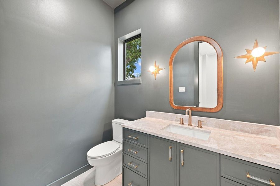 Downstairs half bath.