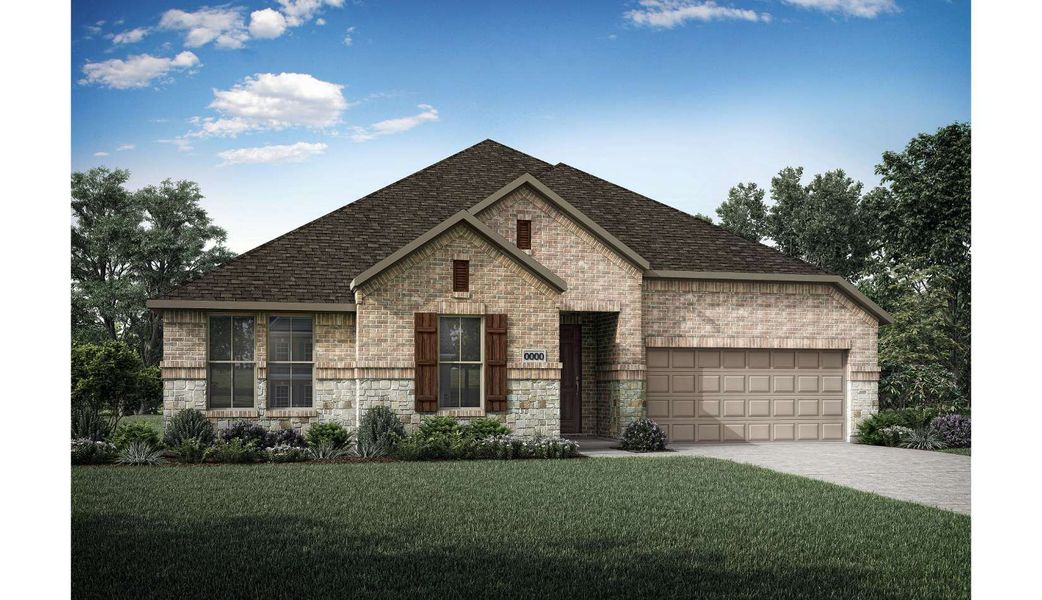 Representative exterior photo of a completed home built from the Carson by Tri Pointe Homes in Inspiration Collection at LaPrelle, Fort Worth, TX (Image 23).
