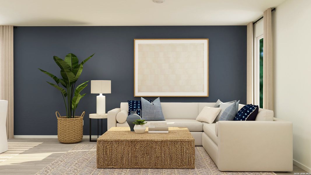 Furnished interior view inside a new home in Tres Laurels, San Antonio (Image 23).