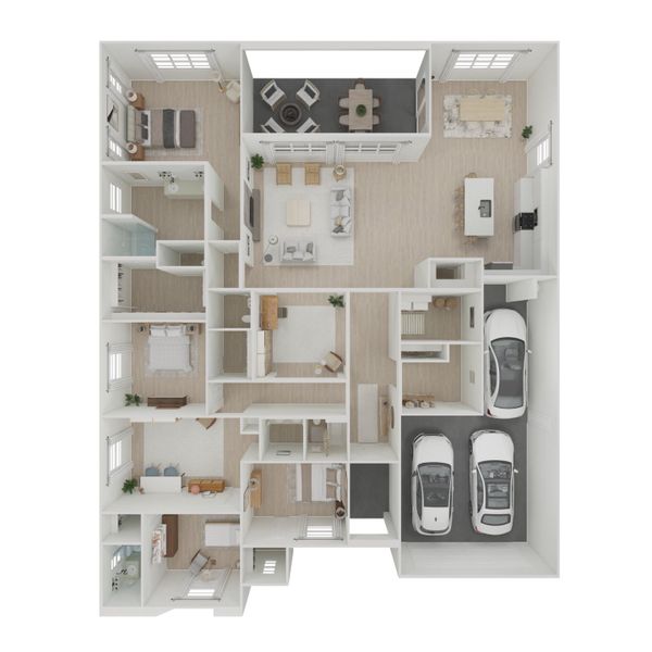 2D floor plan layout for the Sedona by K. Hovnanian® Homes in Estates at Rancho Mirage, Maricopa, AZ (Image 4). 2D floor plan layout for the Sedona by K. Hovnanian® Homes in Estates at Rancho Mirage, Maricopa, AZ (Image 4).