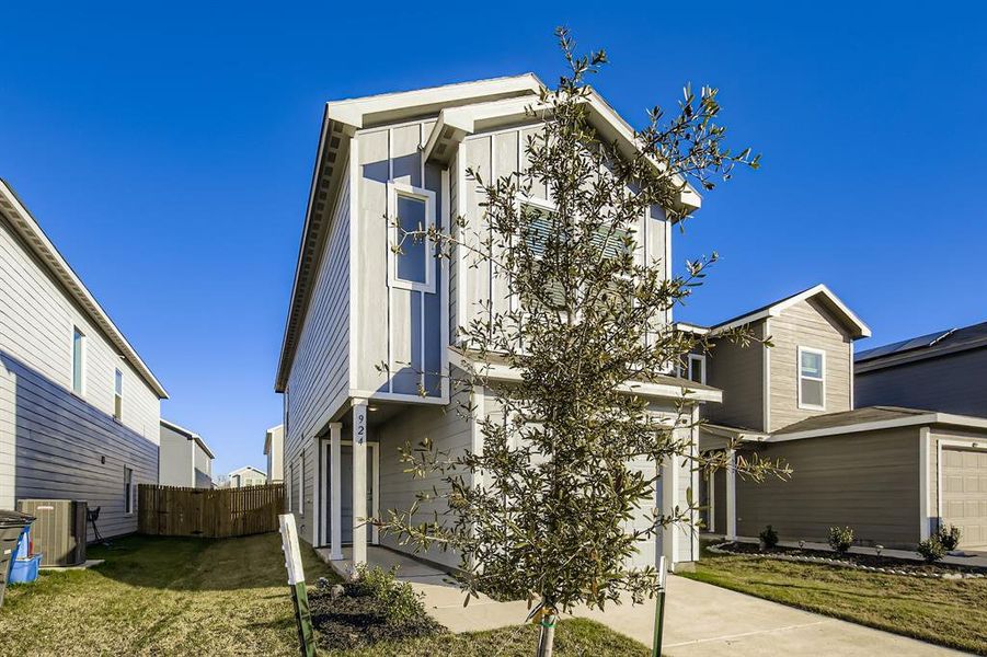 Front exterior of a new home in Tillage Farms: Wellton Haven, Princeton, TX, highlighting curb appeal (Image 18).