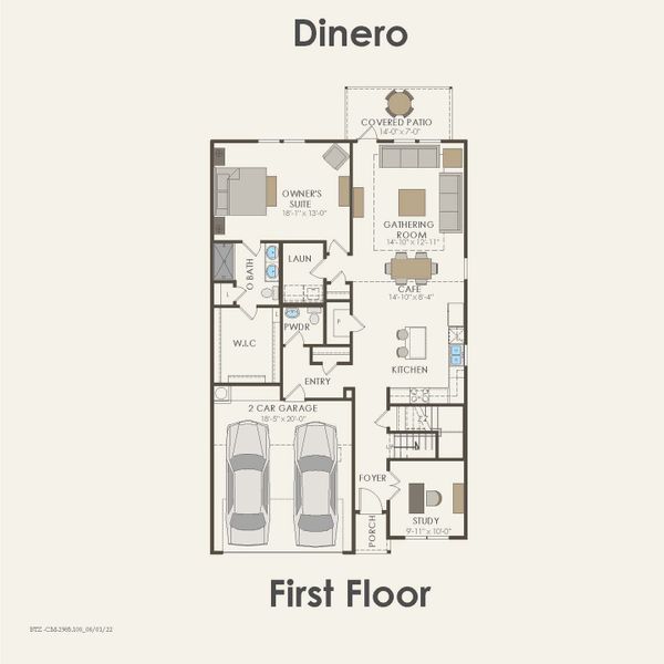 2D floor plan layout for the Dinero by Centex in Arboretum Estates, Terrell, TX (Image 4). 2D floor plan layout for the Dinero by Centex in Arboretum Estates, Terrell, TX (Image 4).