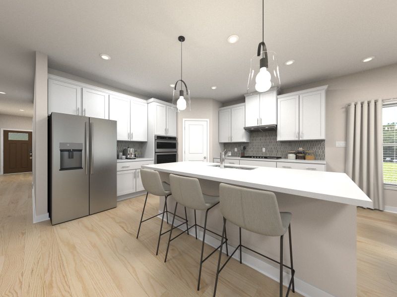 Skip takeout and prep dinner in the spacious kitchen.