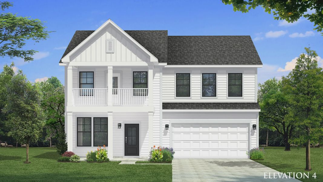 Burton Design Elevation 4 at Lakeside Glen by Premier builder DRB Homes in York, SC. Burton Design Elevation 4 at Lakeside Glen by Premier builder DRB Homes in York, SC.