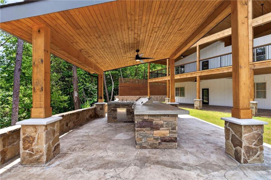 Exterior details and patio area of a home in , Dahlonega (Image 35).