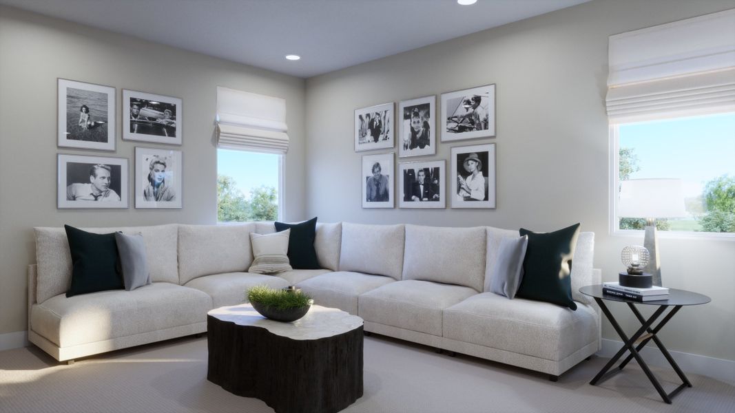 Representative furnished interior of a home built from the 3554 by Risewell Homes in Parkton Square, Kyle (Image 15).