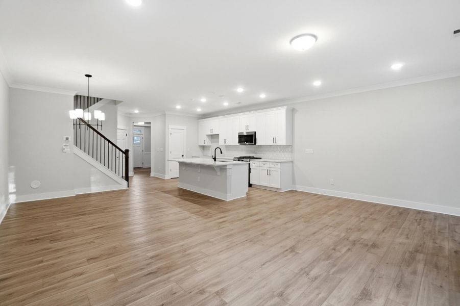 Spacious, unfurnished interior of a new home in Blythe Mill Townhomes, Waxhaw (Image 19). Spacious, unfurnished interior of a new home in Blythe Mill Townhomes, Waxhaw (Image 19).