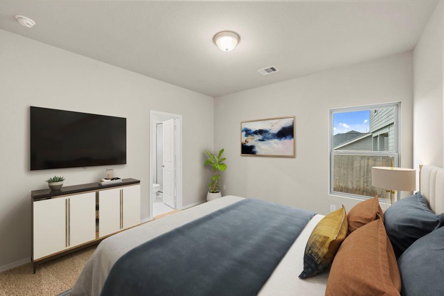 Furnished interior view inside a new home in Westridge Cove, Conroe (Image 9).