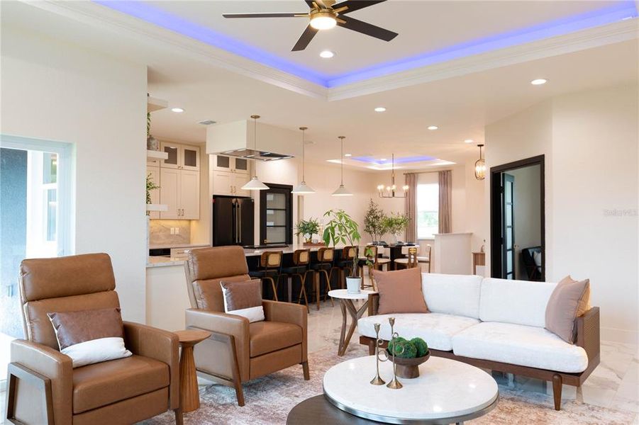 Furnished interior view inside a new home in , Dunnellon (Image 41).