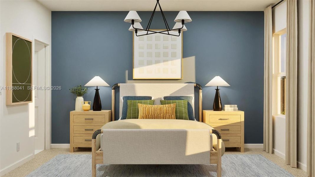 Furnished interior view inside a new home in Coral Landings, Miami (Image 8).