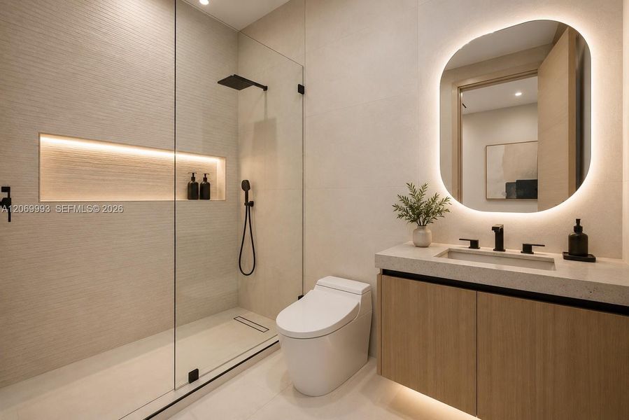 Furnished interior view inside a new home in , Fort Lauderdale (Image 4).