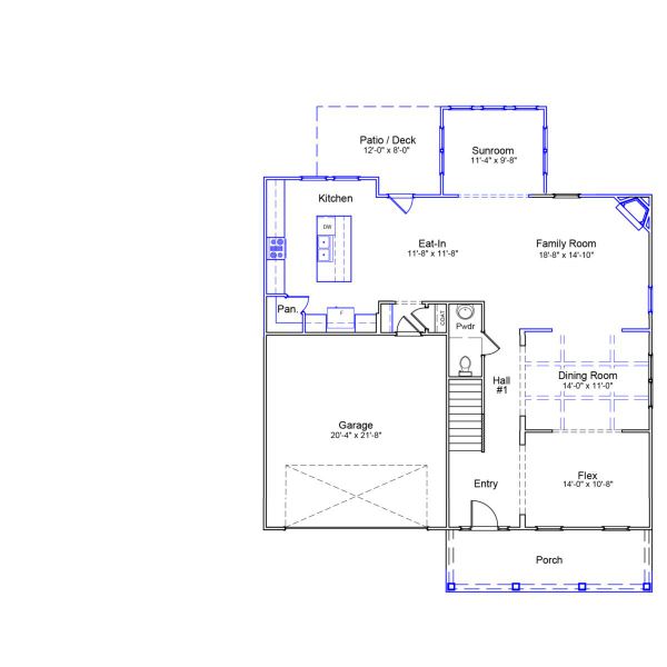2D floor plan layout of this home in Hendrix Farms, Lexington, SC (Image 5).