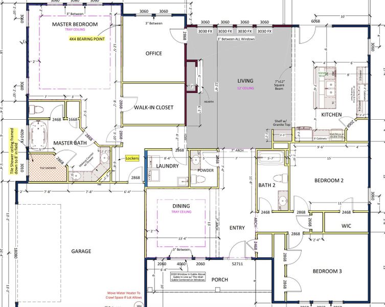 2D floor plan layout of this home in Smokey Hills, Campobello, SC (Image 4).